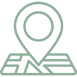 A location pin icon representing navigation and mapping services, ideal for travel and location-based applications.